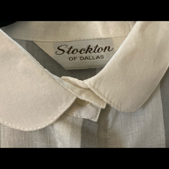 THE ANNIKA: 1960s Striped Blouse with Peter Pan Collar - Picture 2 of 2